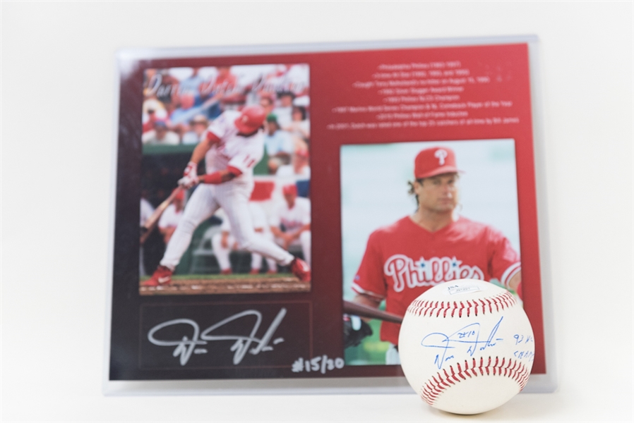  Darren Daulton Autographed Memorabilia Lot