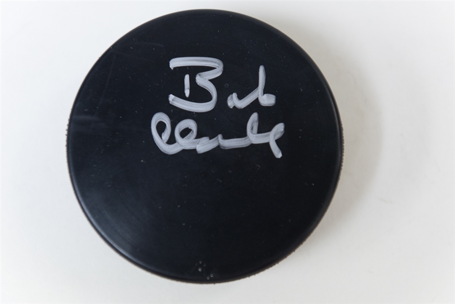  Flyers Autographed Hockey Puck Lot - Bob Clarke (JSA) & Bob The Hound Kelly