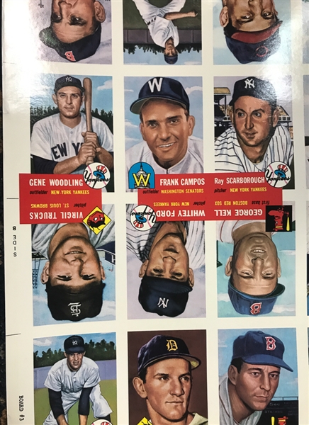 Lot of 3 - Uncut Sheets of 1991 Topps 1953 Archives Set