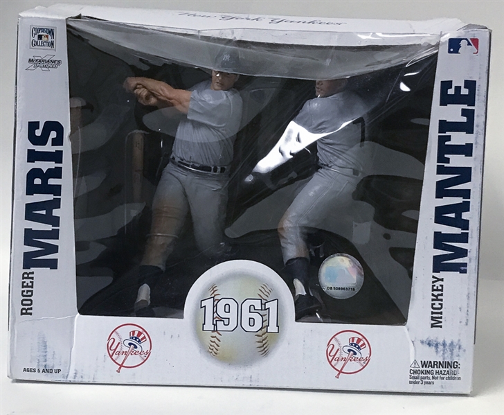 Memorabilia & Card Lot w. the Cooperstown Coll. Maris/Mantle Figure