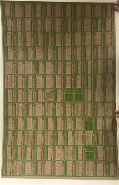1985 Topps Uncut Sheet w. Mark McGwire Rookie Card