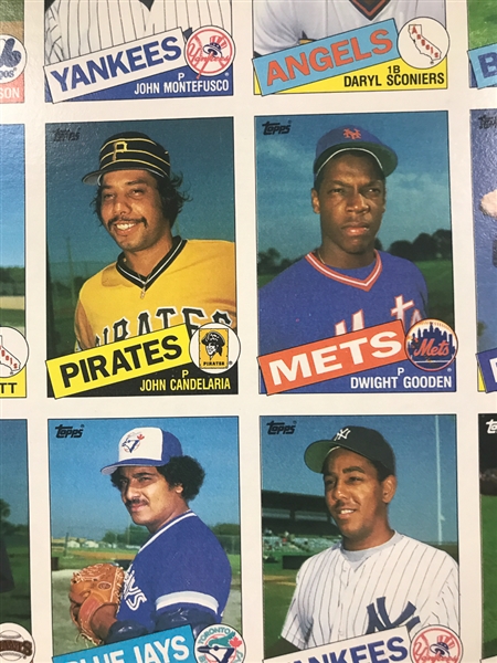 1985 Topps Uncut Sheet w. Mark McGwire Rookie Card