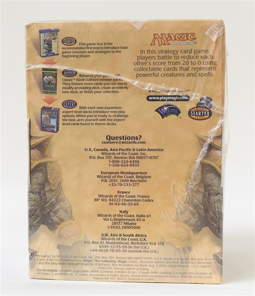 Sealed 2000 Magic the Gathering Display Box - w. 6 Sealed Game Sets Included