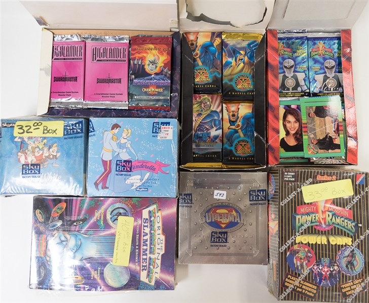 Lot of 5 Sealed Non-Sport Wax Boxes Including 1994 SkyBox Superman The Platinum Series