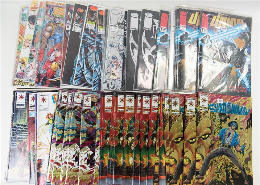 Lot of 100+ Assorted Valient & Image Comic Books 