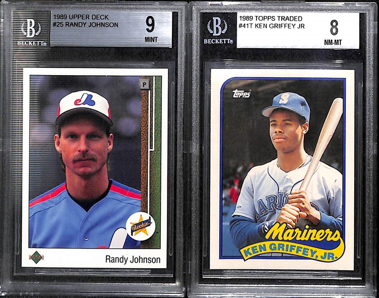 Lot of (23) Graded Baseball Cards w/ 1989 UD Griffey Jr, 2013 Bowman Chrome Carlos Correa, +