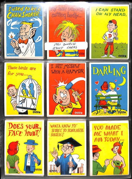 1959 Topps Funny Valentine Set and 1961 Donruss Idiot Card Set