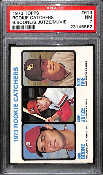 1972 and 1973 Bob Boone Rookie Lot (RARE 1972 Puerto Rico Sticker, 1973 OPC, and 1973 Topps)