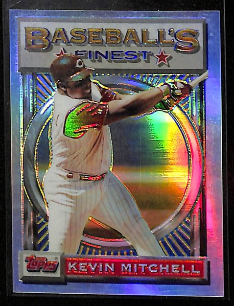 1993 Topps Finest Refractor Lot of (5) w/ Frank Thomas, Darren Daulton, Alan Trammell, Delino DeShields, and Kevin Mitchell.