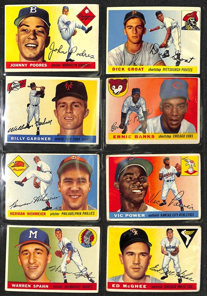1955 Topps Baseball Near Complete Set w. Hank Aaron BVG 3.5 & Jackie Robinson BVG 3