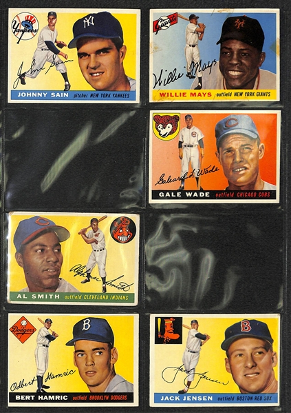 1955 Topps Baseball Near Complete Set w. Hank Aaron BVG 3.5 & Jackie Robinson BVG 3