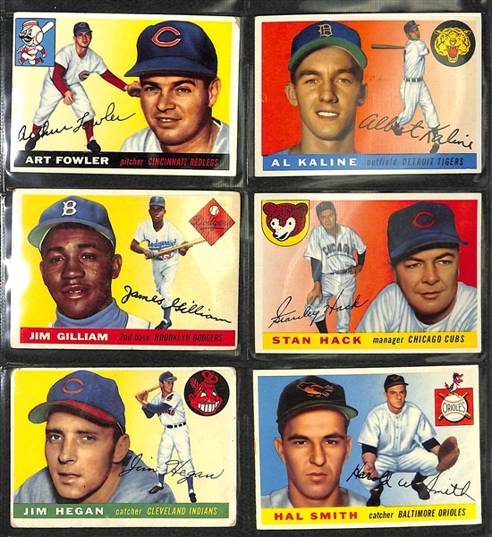 1955 Topps Baseball Near Complete Set w. Hank Aaron BVG 3.5 & Jackie Robinson BVG 3