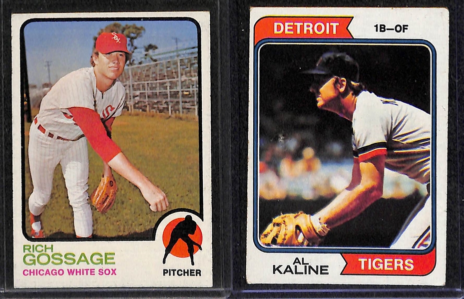 Lot of 450+ 1973-74 Topps Baseball Cards w. 1973 Roberto Clemente (2)