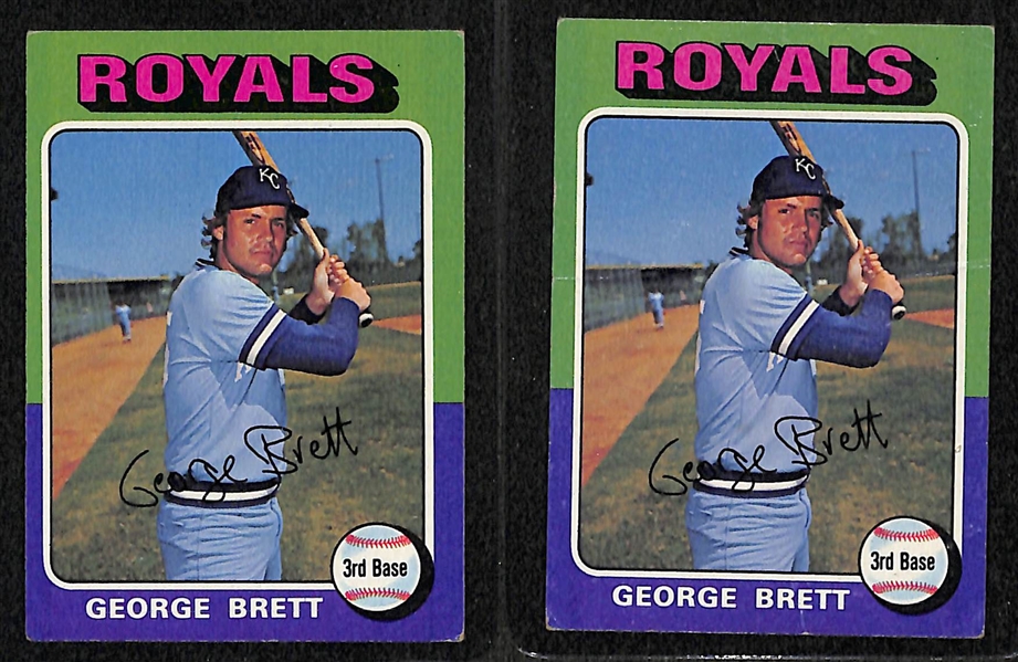 Lot of 600+ Topps Baseball Cards from 1974 - 1979 w. 1975 George Brett Rookie Cards (2)