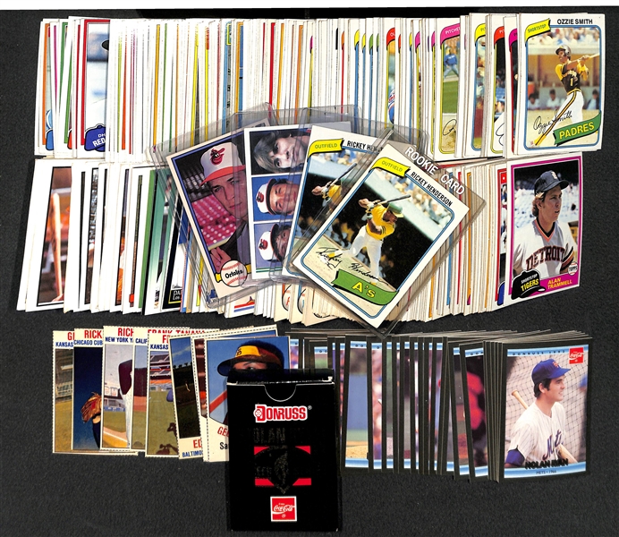Lot of 400+ Topps/Donruss/Fleer Baseball Cards from 1980-1982 w. 1980 Rickey Henderson Rookie Card (2)