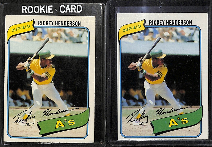 Lot of 400+ Topps/Donruss/Fleer Baseball Cards from 1980-1982 w. 1980 Rickey Henderson Rookie Card (2)