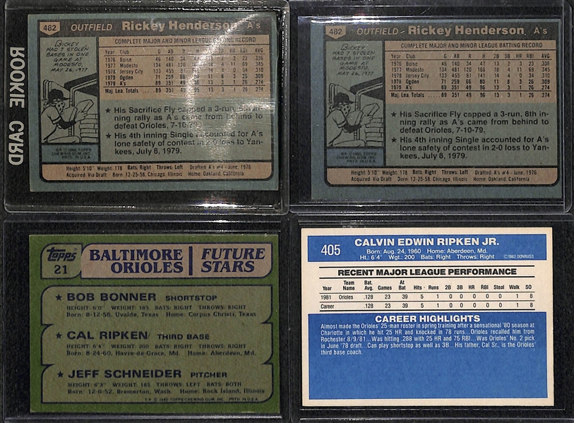 Lot of 400+ Topps/Donruss/Fleer Baseball Cards from 1980-1982 w. 1980 Rickey Henderson Rookie Card (2)