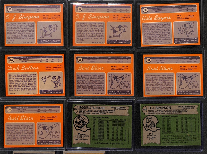 Lot of 700+ Topps Football Cards from 1970, 1978, & 1979 w. 1970 OJ Simpson Rookie Card (2)