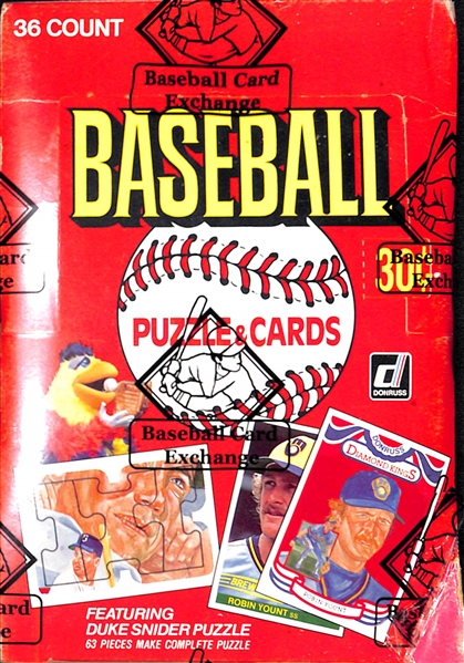 1984 Donruss Unopened Wax Box - 36 Packs - BBCE