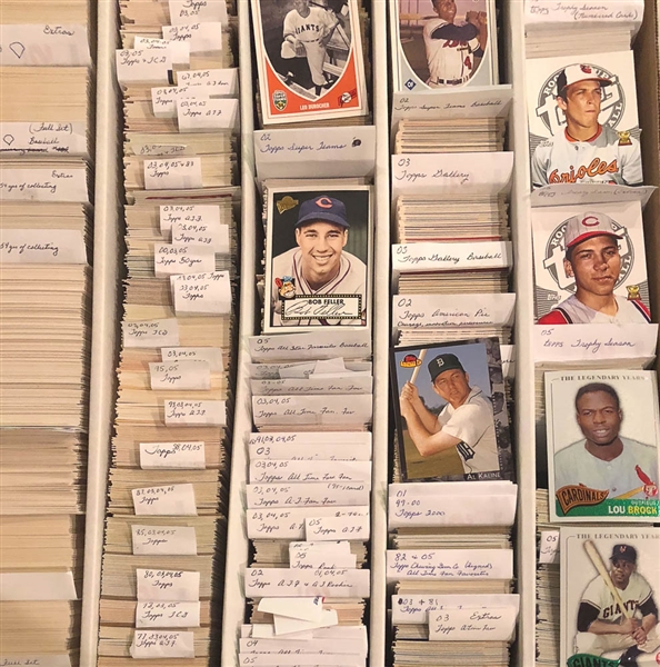 >10,000 Baseball Cards - Many Sets & Partial Sets Inc. Topps Tribute and Fleer Greats! (Local Pickup Only)