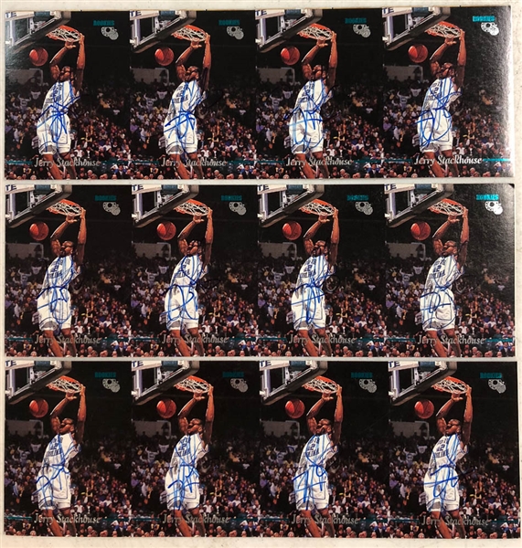 Lot Of 11 Basketball Signature Rookies Signed 8x10 Photos & 3 - Uncut Signed Strips of Classic Rookies Jerry Stackhouse