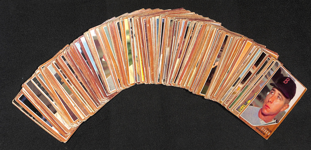 Lot of 150+ Assorted 1962 Topps Baseball Cards