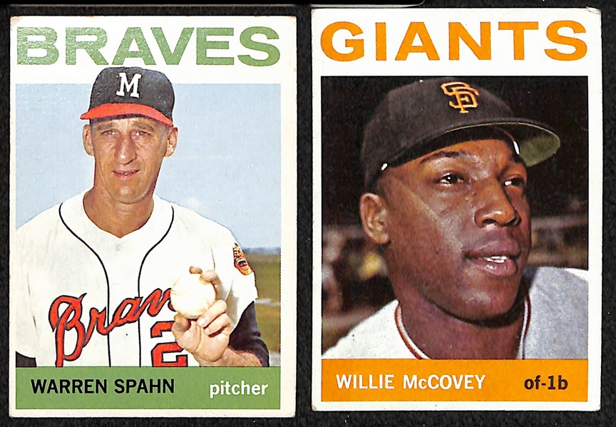 Lot of 410 Different 1964 Topps Baseball Cards w. Willie Stargell & 41 High Numbers