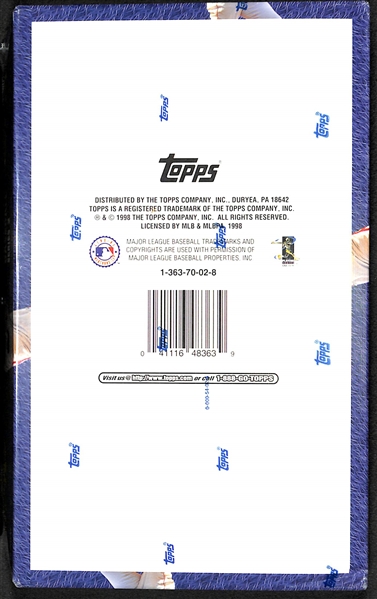Lot of 3 Sealed Wax Hobby Boxes - 1997 Stadium Club Baseball Series 2, 1997 Topps Baseball Series 2, 1998 Topps Baseball Series 2