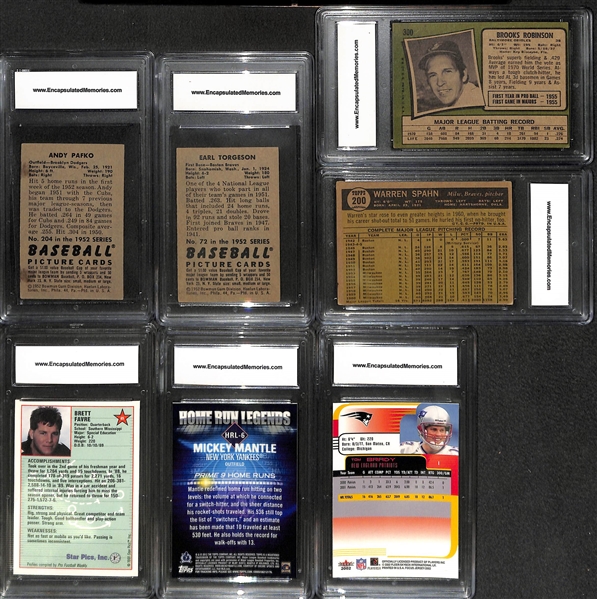 Lot of 17 Baseball & Football Cards w. 1952 Bowman Andy Pafko