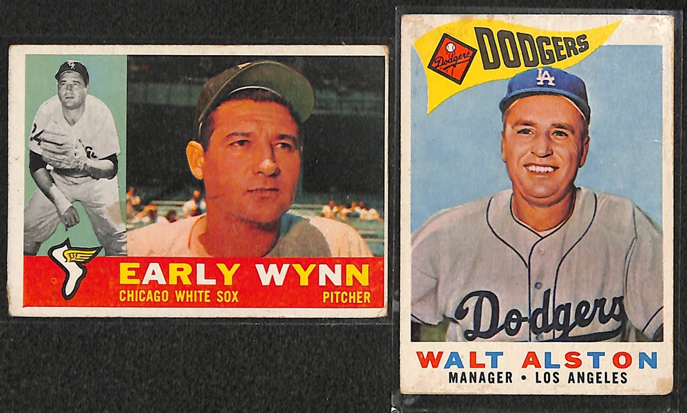 Lot of 150 Topps 1960 Baseball Cards w. Early Wynn