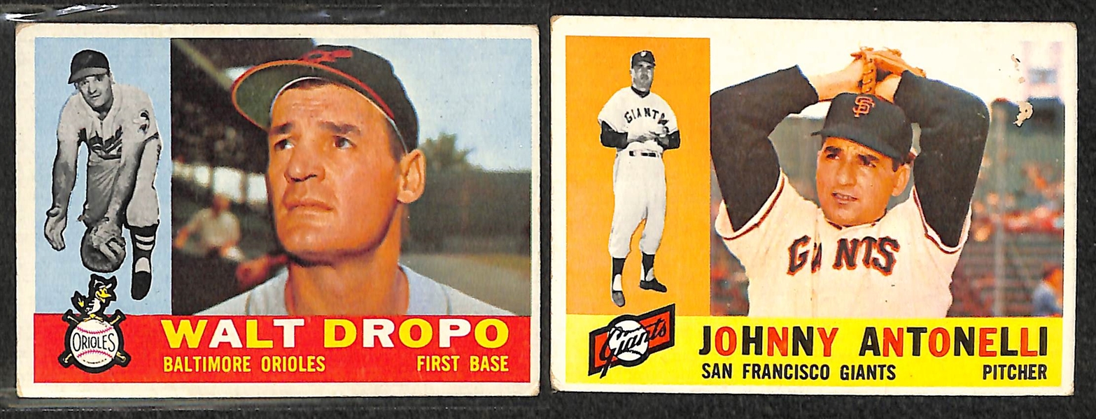 Lot of 150 Topps 1960 Baseball Cards w. Early Wynn