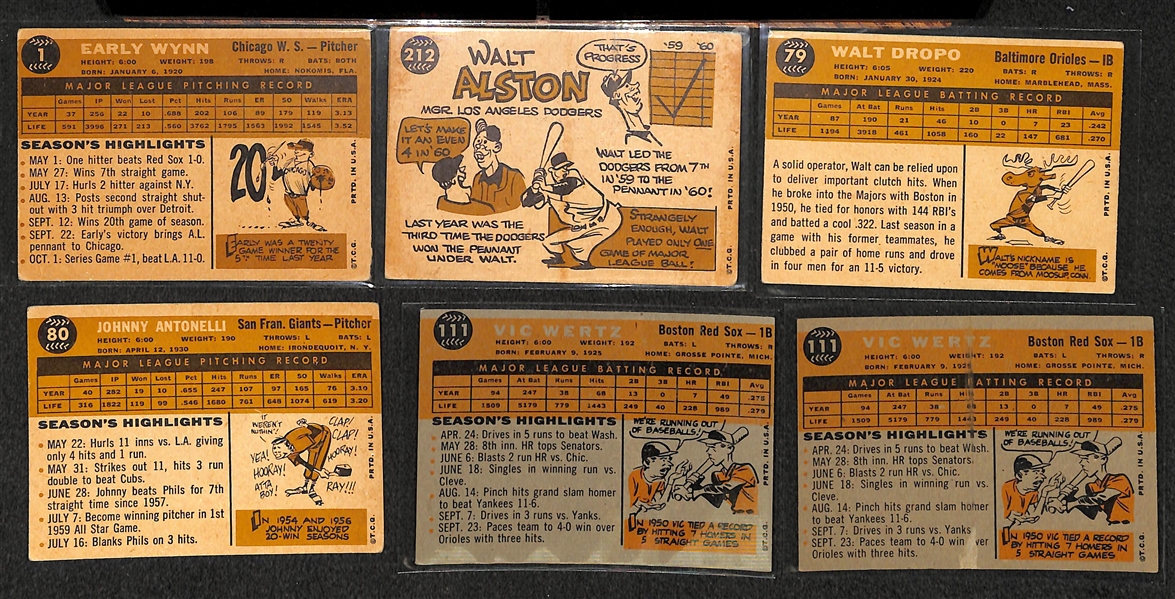 Lot of 150 Topps 1960 Baseball Cards w. Early Wynn