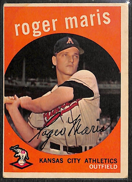 Lot of 84 - 1959 Topps Baseball Cards w. Roger Maris (2nd Year)