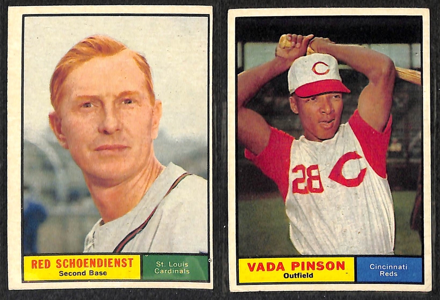 Lot of 123 - 1961 Topps Baseball Cards w. Robin Roberts