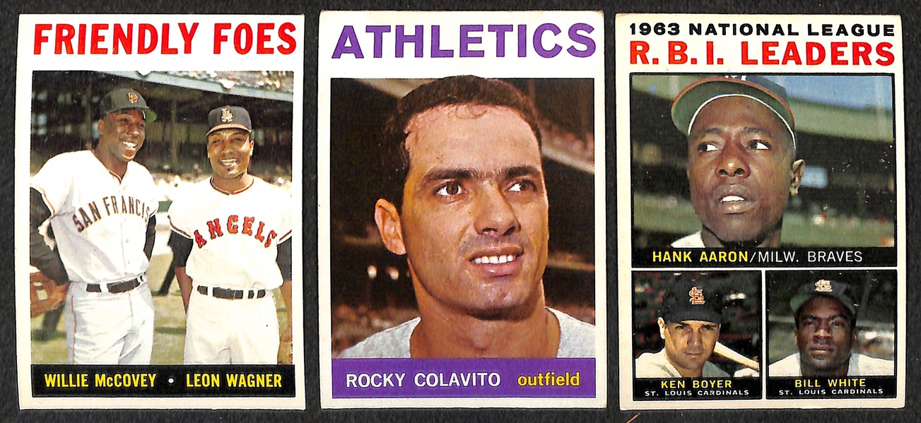 Lot of 200 - 1964 Topps Baseball Cards w. Duke Snider
