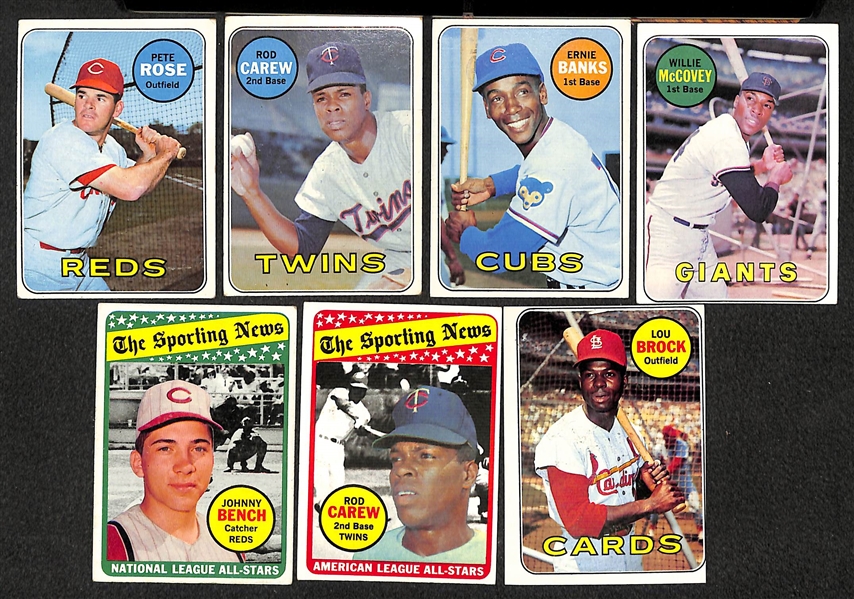 Lot of 270 - 1969 Topps Baseball Cards w. Pete Rose