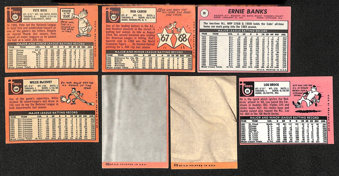 Lot of 270 - 1969 Topps Baseball Cards w. Pete Rose