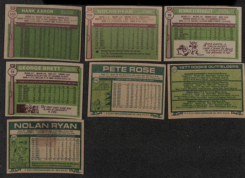 1976 & 1977 Topps Baseball Complete Sets - 660 Cards Each Set