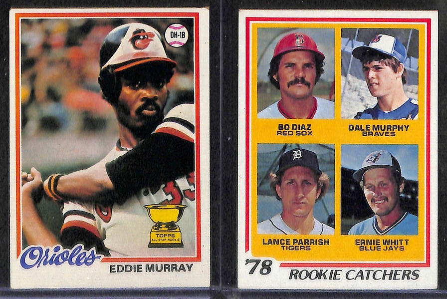 Lot of 2 - 1978 Topps Baseball Card Complete Sets - 726 Cards Each Set w. Eddie Murray Rookie Cards