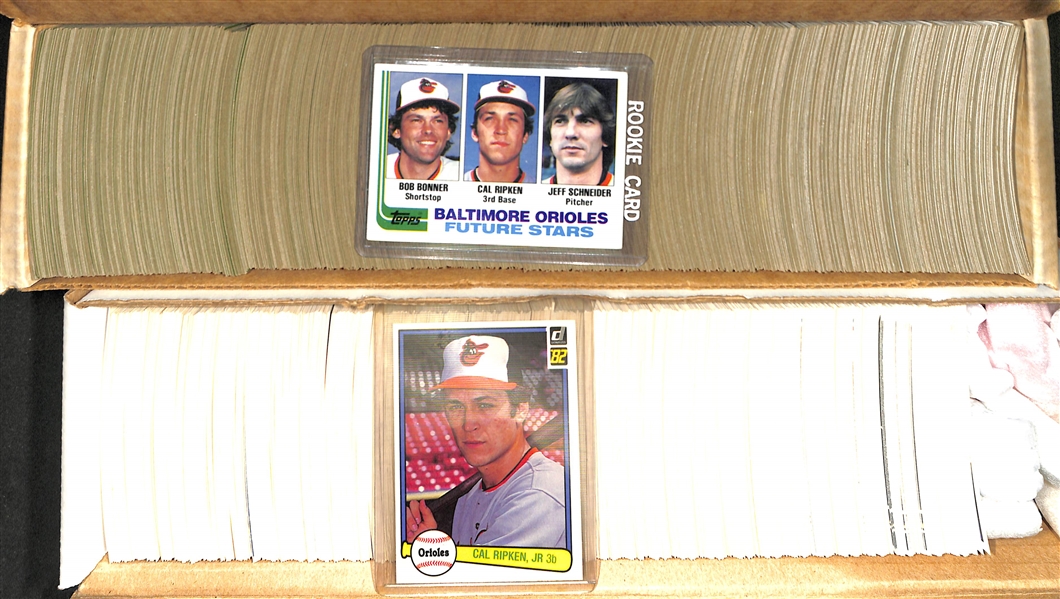 Lot of 2 Complete Sets - 1982 Topps & Donruss Baseball w. Cal Ripken Jr. Rookie Cards