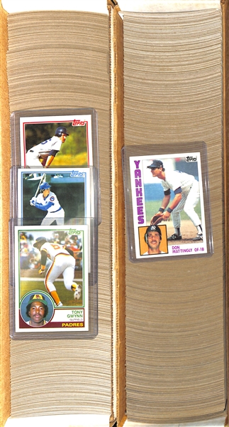 Lot of 2 Complete Sets - 1983 & 1984 Topps Baseball Sets w. Boggs/Wynn/Sandberg/Mattingly Rookie Cards