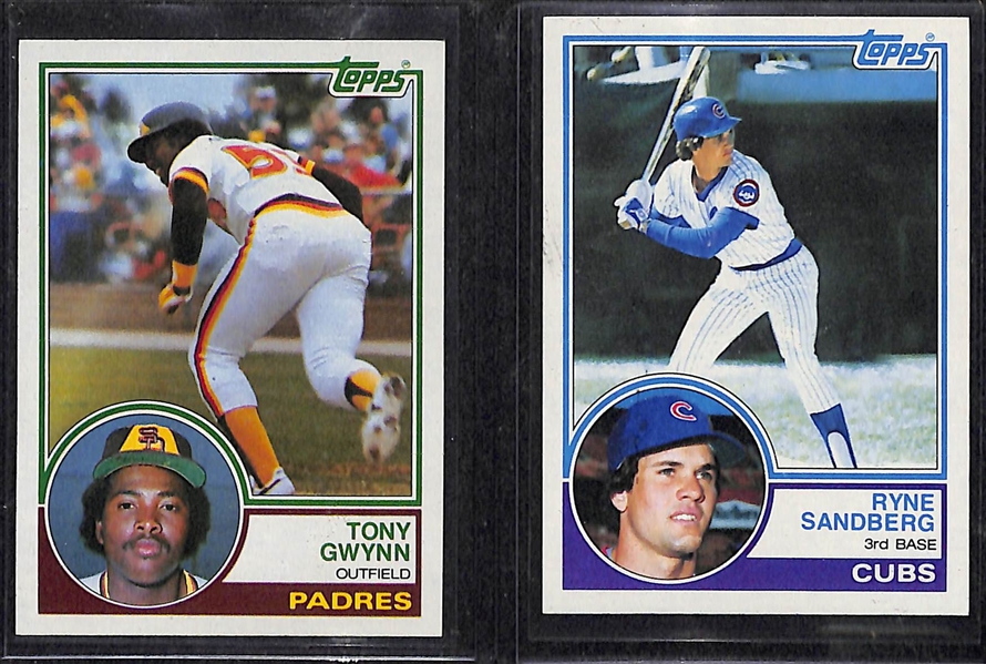 Lot of 2 Complete Sets - 1983 & 1984 Topps Baseball Sets w. Boggs/Wynn/Sandberg/Mattingly Rookie Cards