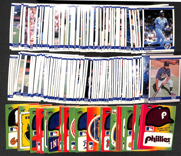 1984 Fleer Update Near Complete Set w. Kirby Puckett Rookie Card-  131 of 132 Cards
