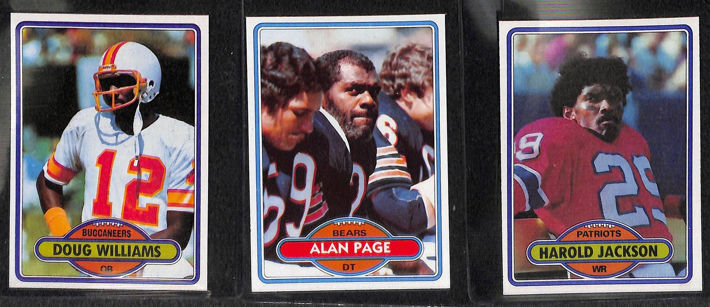 Lot of 800+ Assorted 1980 Topps Football Cards w. Stars