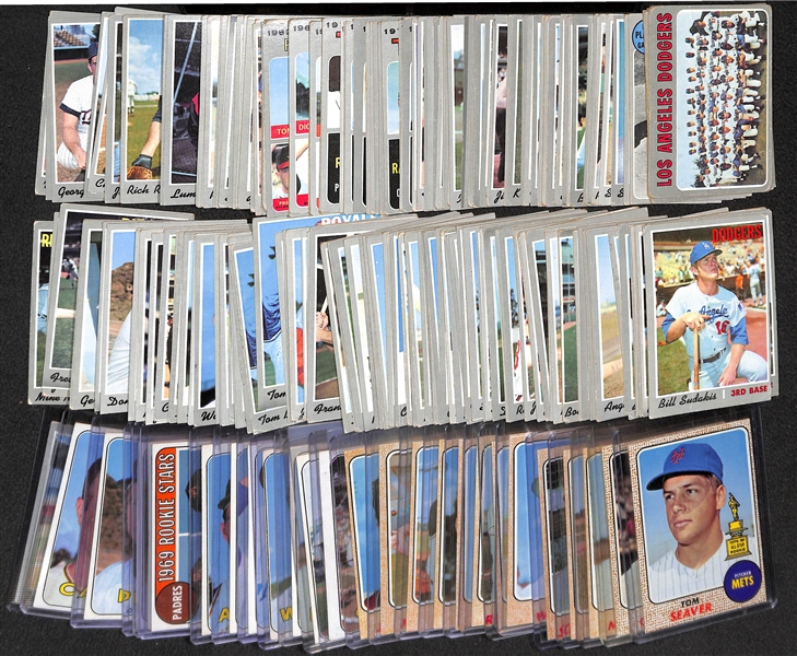 Lot of 225+ 1968-1970 Topps Baseball Cards w. 1968 Tom Seaver