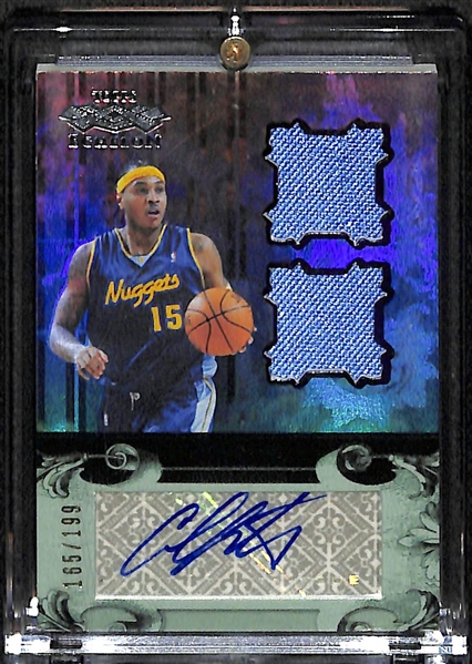 Lot of (13) Certified Autograph Basketball Cards inc. Vince Carter, Carmelo Anthony, Dwyane Wade, Jaylen Brown