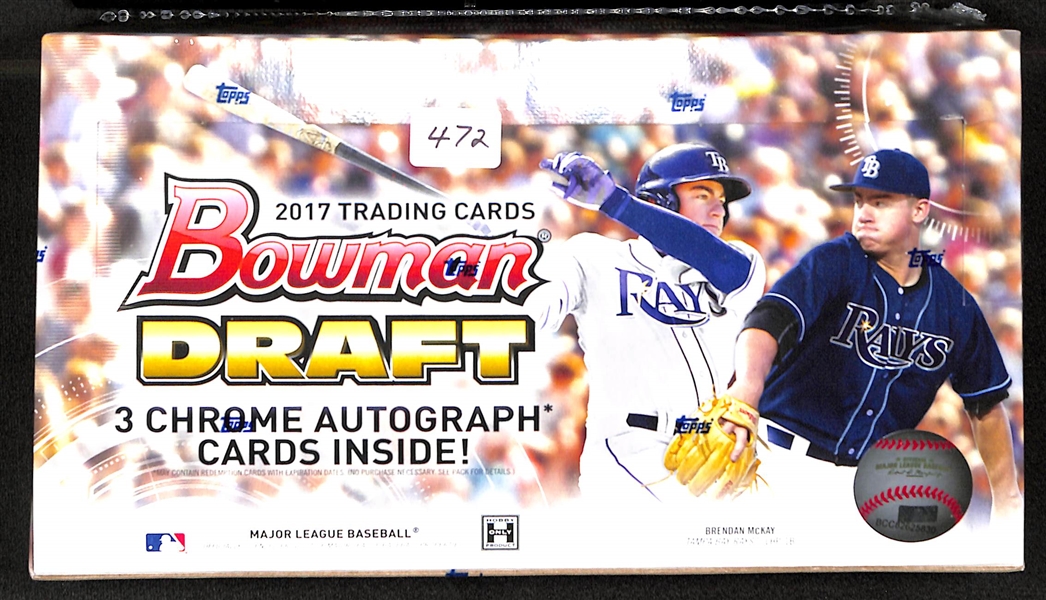 2017 Bowman Draft Jumbo Sealed Hobby Box w. 3 autographs per Box