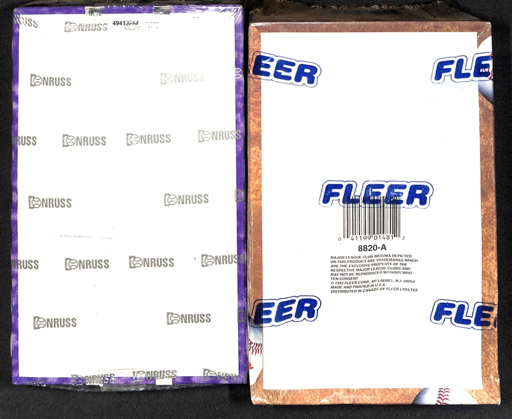 Lot of (4) Unopened/Sealed Baseball Hobby Boxes (1991-1994) w/ 1991 Leaf Series 2, 1993 OPC Premier, 1994 Donruss, 1994 Fleer