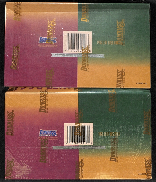 Lot of (2) 1996 Leaf Baseball Hobby Boxes