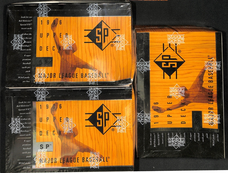 Lot of (7) 1996 Upper Deck SP Baseball Hobby Boxes (Unopened/Sealed)